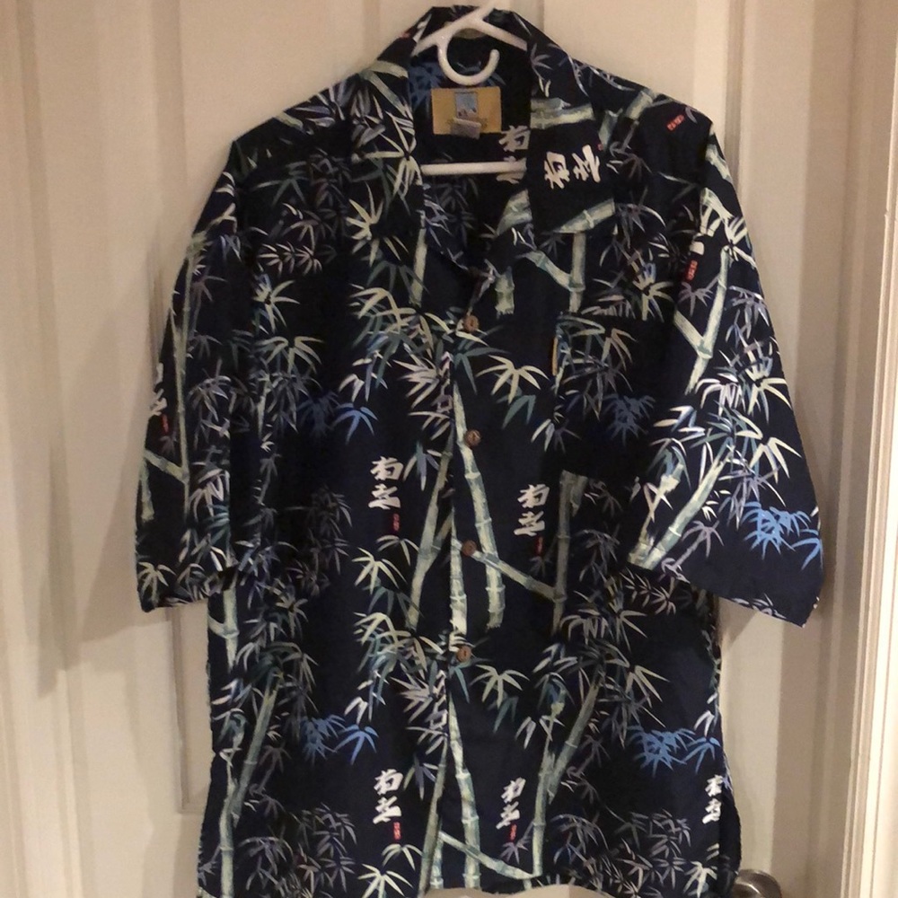 Coconut Pier Men’s Buttton Down Tropical Shirt